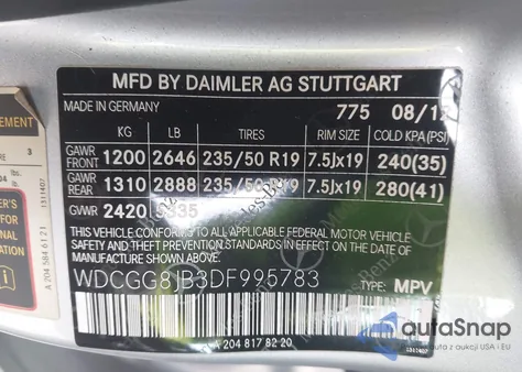 2013 Mercedes-Benz Glk 350 4Matic from USA, damaged, VIN WDCGG8JB3DF995783
